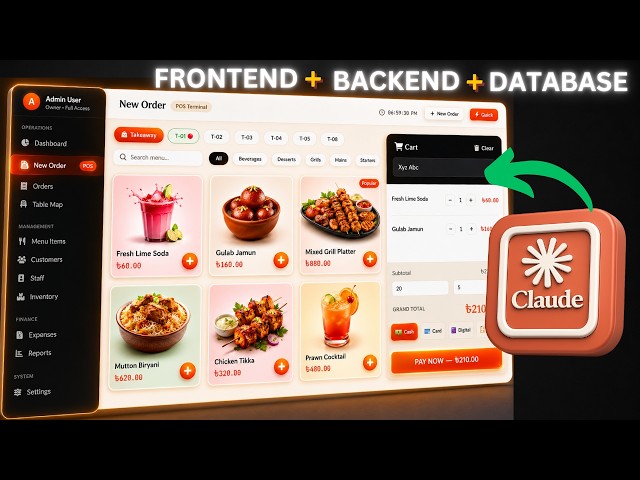 Stop Coding Manually: Build a Full-Stack Restaurant POS with 1 PROMPT (Claude AI) - 100% FREE!