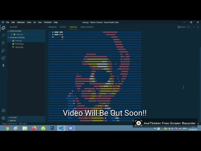 ASCII Art In Python | THALAPATHY BIRTHDAY SPECIAL | Coding With Serwin | #PythonASCIIART