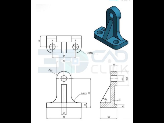 AutoCAD 3D Practice Tutorial | Step-by-Step Design for Beginners - 96 | Easy Method