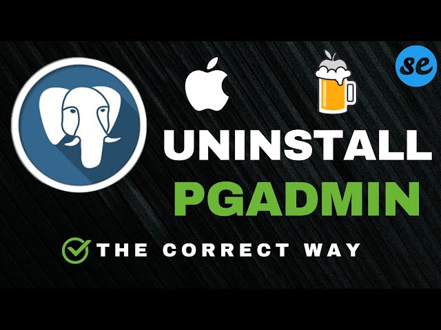 How to Uninstall Pgadmin On Mac Using Homebrew | Uninstall Pgadmin4 On Mac OS (Mac M1/ M2/ Macbook)