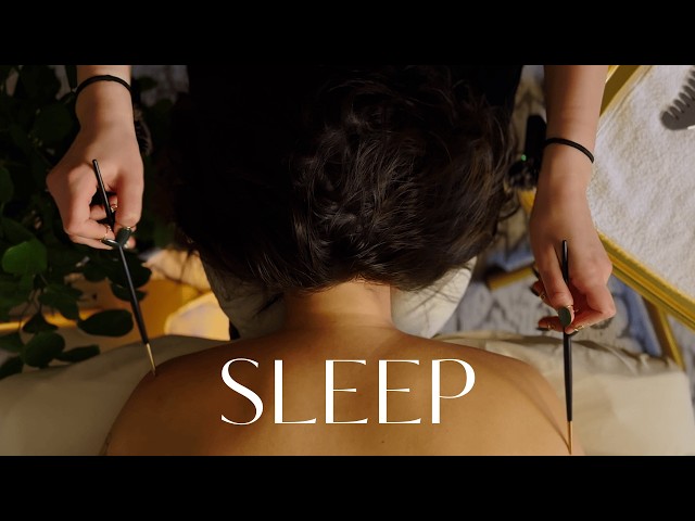 ASMR Hair Brushing and Back Scratch Session Made Her Fall Asleep 😴 [No Talking]