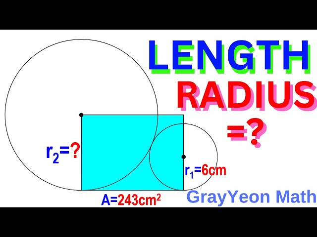 Find the radius of the larger circle #geometryskills #mathpuzzles #thinkoutsidethebox