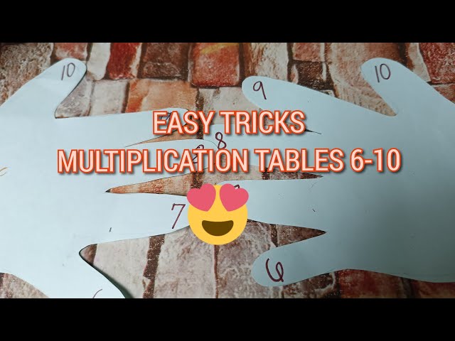 MULTIPLICATION TABLE OF 6-10 // EASY TRICKS FOR KIDS // MAESTRAmo