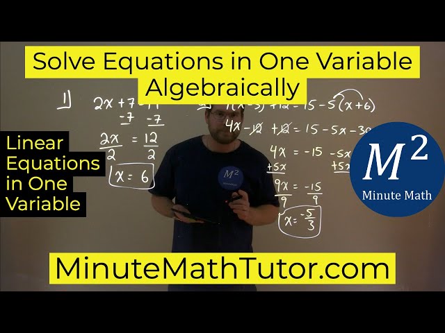 Solve Equations in One Variable Algebraically | College Algebra