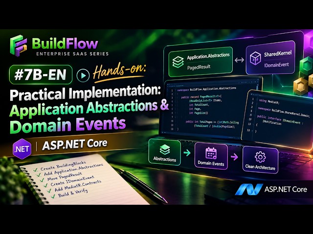 #7B-EN | Hands-on: Practical Implementation: Application Abstractions & Domain Events | ASP.NET Core
