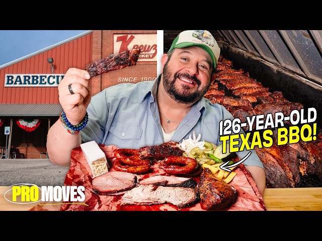 Adam Richman Eats 126-Year-Old Texas BBQ! | Pro Moves