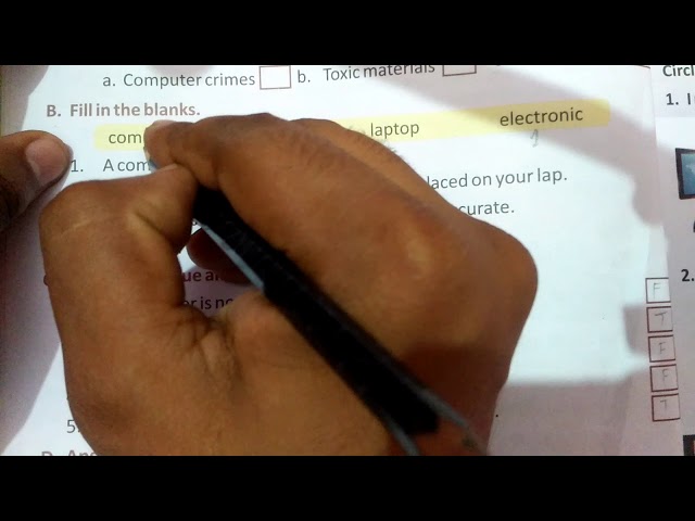 Class-2 Computer Chapter-1(Computer: An Electronic Device)Part-5 Solved Exercise By: Kishan Mahto.