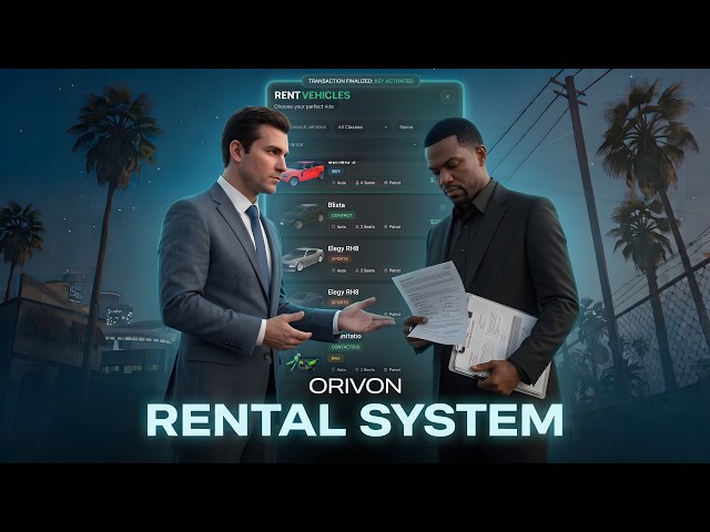FREE Rental Script FiveM | QB/QBOX/ESX | ORIVON