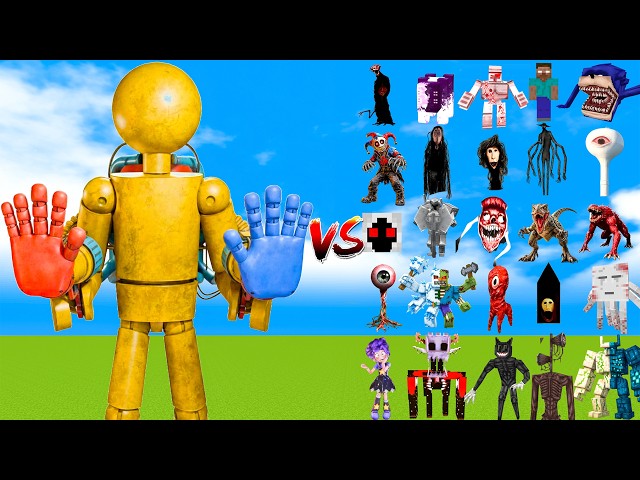 THE PLAYER (Poppy Playtime) vs All Minecraft Bosses | Minecraft Mob Battle