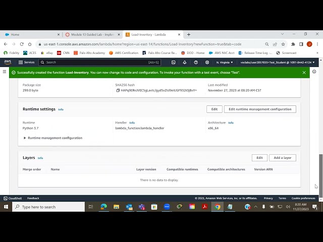 AWS Cloud Architecting Module 13 Guided Lab - Implementing a Serverless Architecture with AWS Lambda