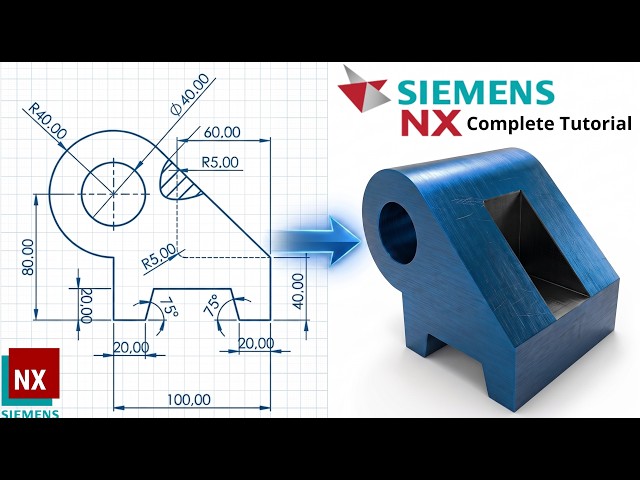 NX Siemens Design Center Complete Beginner - Blend Edge Tutorial Step by Step  #09