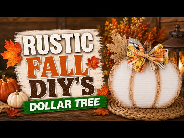 🍁I Transformed Weird Dollar Tree Stuff Into Beautiful Fall DIY Home Decor!