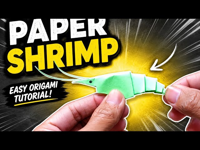 🦐 How to Make a Paper Shrimp | Easy Origami Tutorial! 📄✨