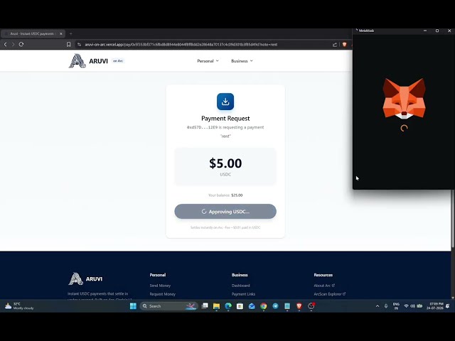 Aruvi: A Complete Stablecoin Payments App & SDK, Built on Arc | Circle's L1 for Stablecoins | Demo