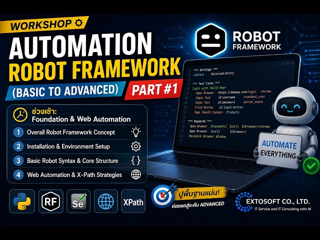 Robot Framework Automation Testing (Basic to Advanced) Part 1 | Foundation & Web Automation