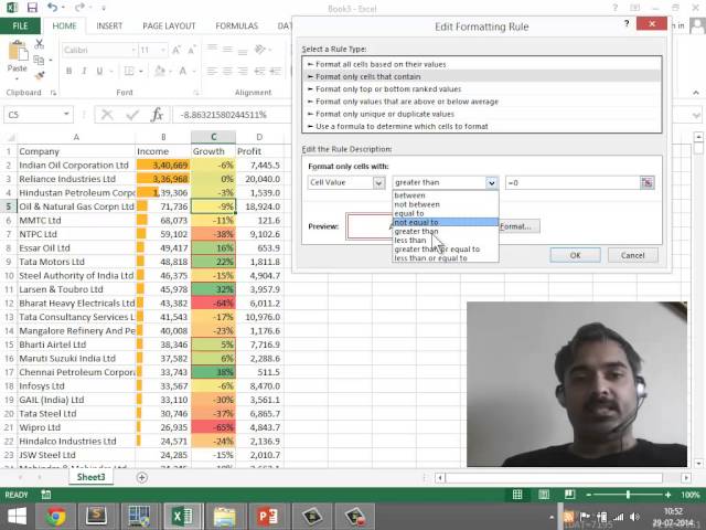 Excel Formatting 4: Conditional Formatting Manual