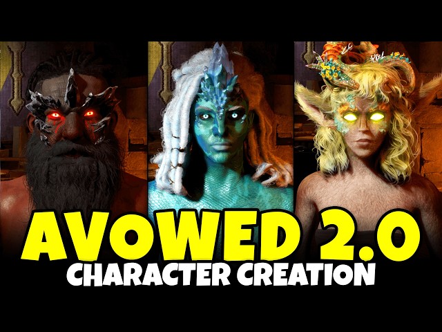 Avowed (2.0) Character Creation (New Races - Aumaua, Dwarf, Orlan, Godlike Options, & More!)