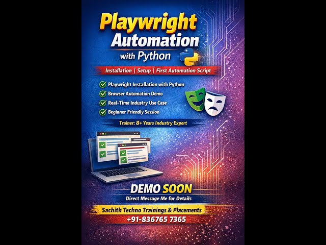 Playwright Automation with Python Installation & First Test Script Beginner Tutorial +91-836765 7365