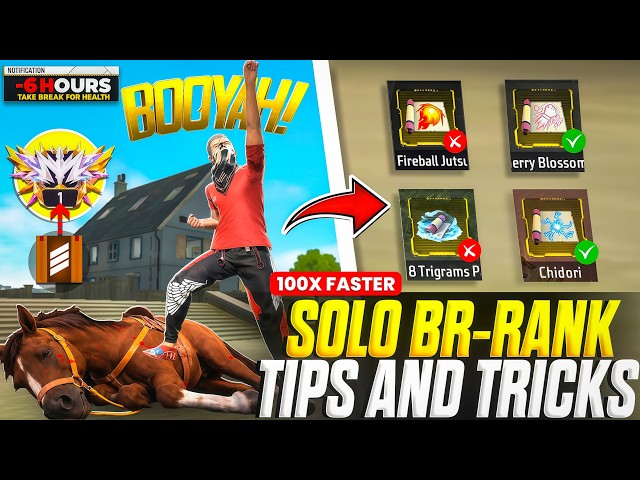 New Solo Rank Push Strategy | Easy Booyah Every Solo Match 🚀 | New Grandmaster Naruto Trick ✅