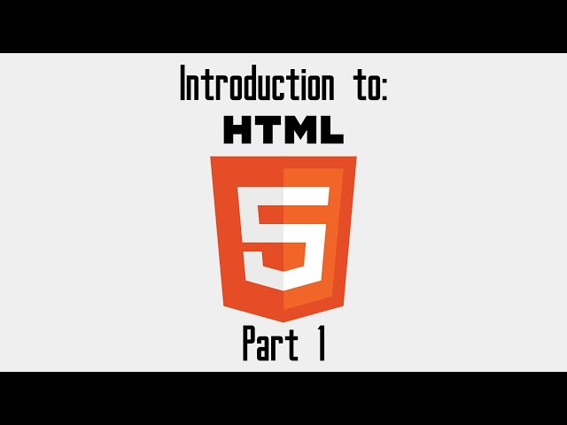 Introduction to HTML part 1