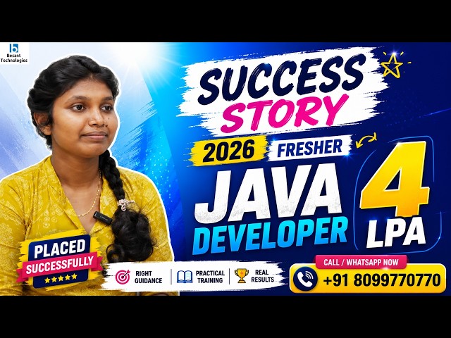 Java Developer Placement Success Story 2026 | Besant Technologies
