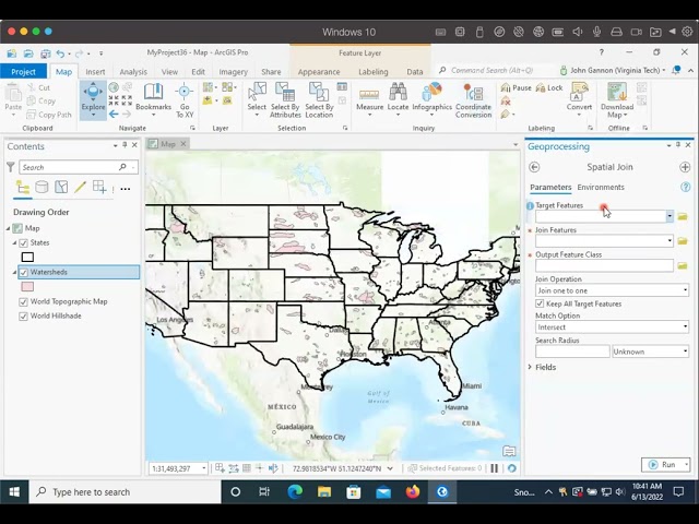arcGIS pro spatial join