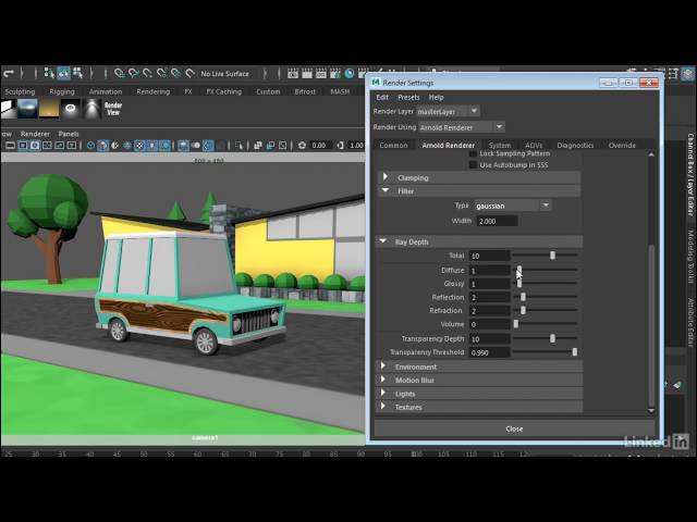 Maya Tutorial - Render settings in Arnold