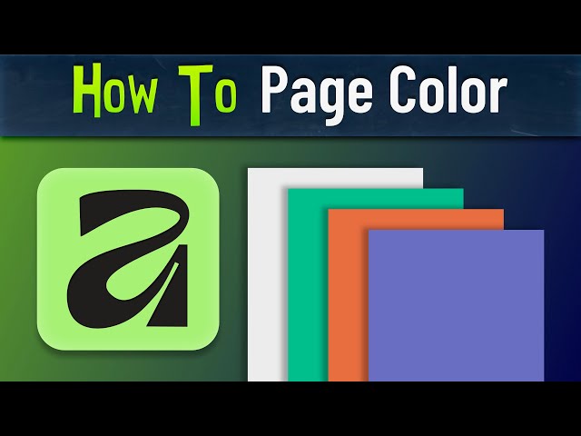 How to Change Background Color in the New Affinity by Canva