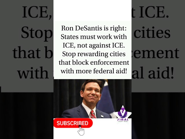 DeSantis calls for states to cooperate with ICE 🇺🇸 #RonDeSantis #ICE #Immigration