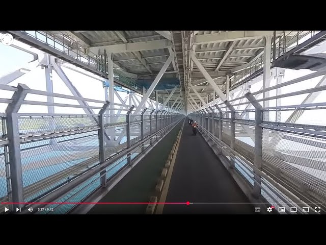 しまなみ海道サイクリング　因島大橋（向島～因島）　３６０度映像