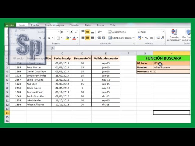 Excel - Extract data from a list. VLOOKUP function in Excel. Spanish HD tutorial