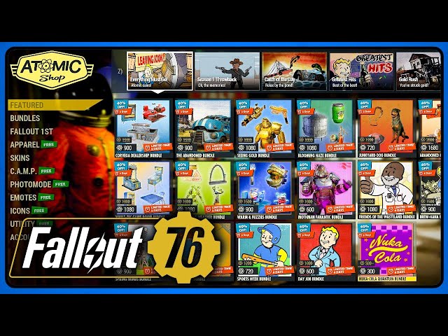 This Needs to Stop! Atomic Shop HUGE 40% Off Sales Update - January 13, 2026 - Fallout 76