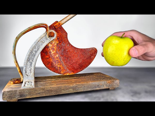 ASMR - Extremely Rusty and Destroyed Guillotine Restoration - No Talking