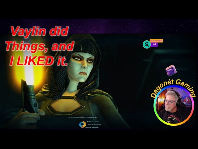 Vaylin Did Things, and I LIKED it! | Space Thruster Thursdays | Alt Leveling in SWTOR, EP 120