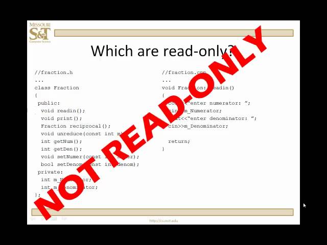 C++ Lesson 15.3 - Const Member Functions
