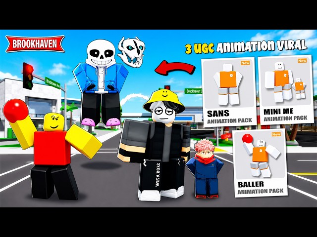 NEW VIRAL ANIMATION (Mini Me, Sans & Baller) in Brookhaven - Roblox