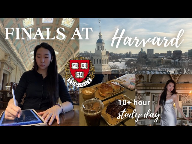 HARVARD FINALS VLOG📚10+ hrs study day, MOST productive day in my life (realistic finals prep & tips)