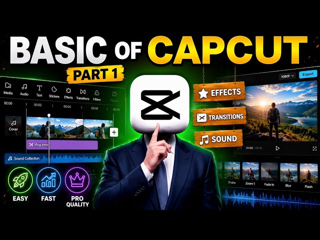 CapCut Basic Editing Tutorial for Beginners (2026) | Part 1 | Complete Beginner Guide in Hindi