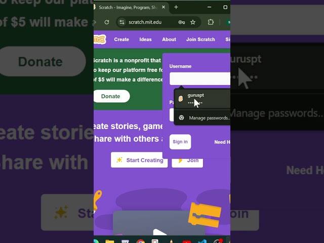 How to Login, create, edit and Share your stuff in Scratch based on web