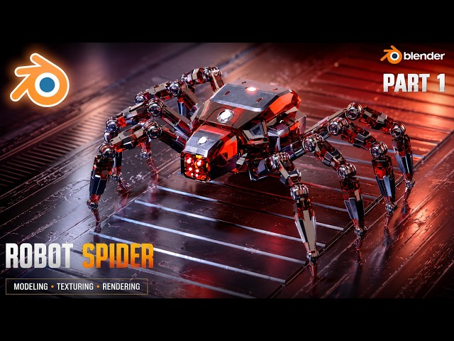 I Made a SPIDER ROBOT in Blender! 🕷️ | Modeling, UVs, Texturing Tutorial | PART 1