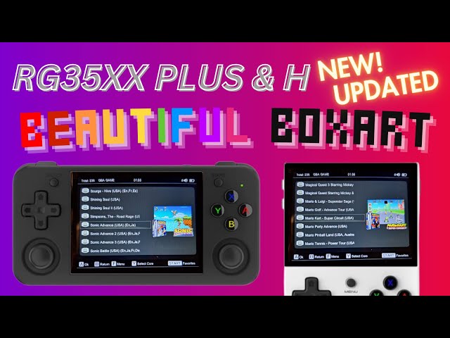 RG35XX Plus & H Stock OS Boxart Tutorial | NEW UPDATE