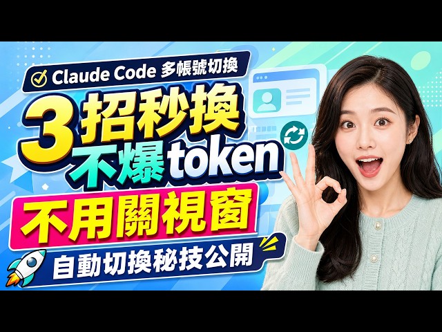Claude Code 多帳號切換卡關？這 3 個設定讓你秒換不爆 token｜EP.04｜Alexandra Coding