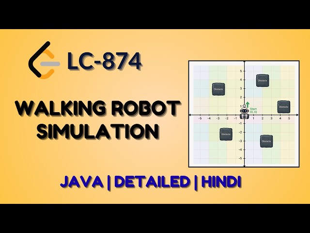 Walking Robot Simulation | Leetcode 874 | Java | Hindi