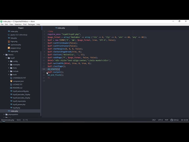 libreria tcpdf explicada | informes sencillos en html y php