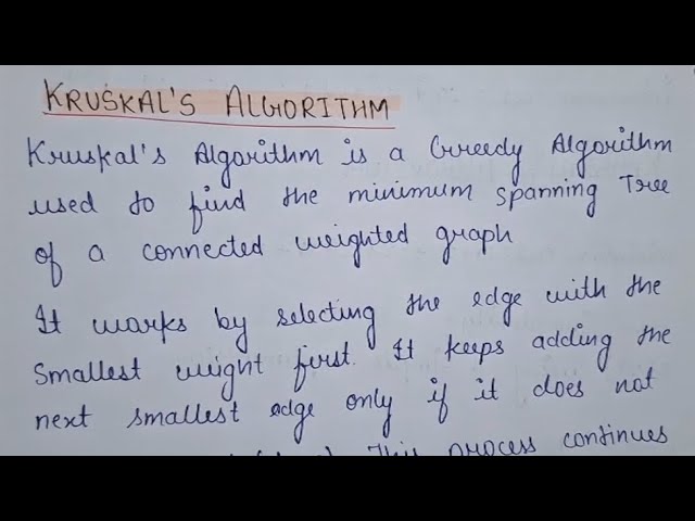Kruskal's Algorithm | Explained with Examples | B.Tech | 6th Sem | RGPV