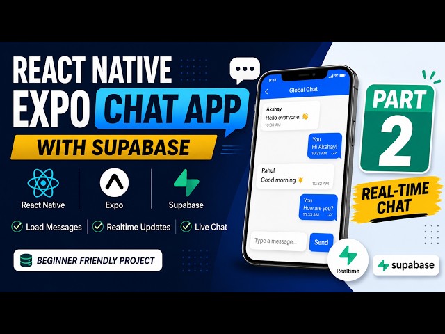 React Native Expo Chat App with Supabase in Hindi 🔥 | Real-Time Chat App for Beginners | Part 2