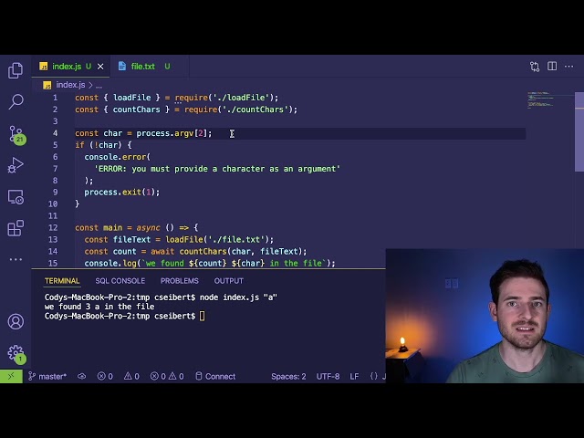 How to read command line arguments in Node