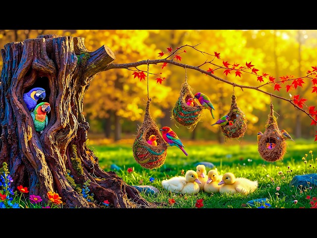 🍂Autumn Rain & Birdsong 🌧️  Soothing Piano Music for Deep Sleep, Stillness & Serenity🐦