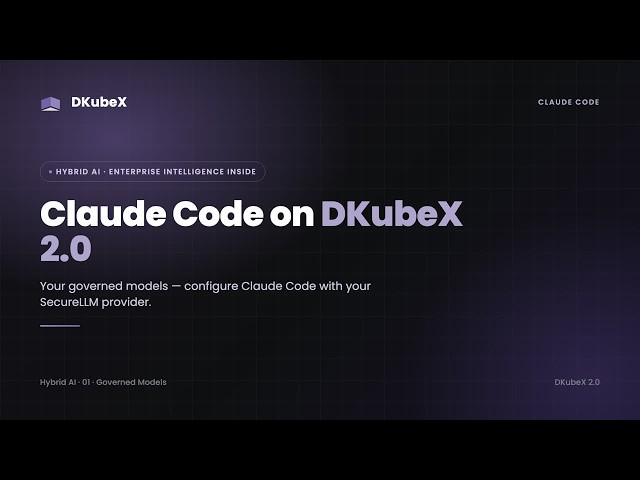 Claude Code on Private Models in DKubeX 2.0: Your AI Coding Agent, Your Rules