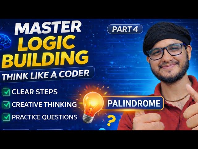 Palindrome Number in Java & C++ | Master Logic Building Part 4 | Beginner Friendly | Beginner to Pro